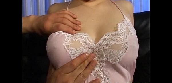  Kasumi Uehara has lace lingerie cut over twat